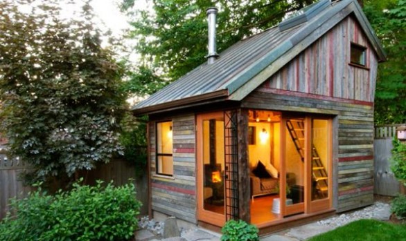 Rustic backyard micro house.