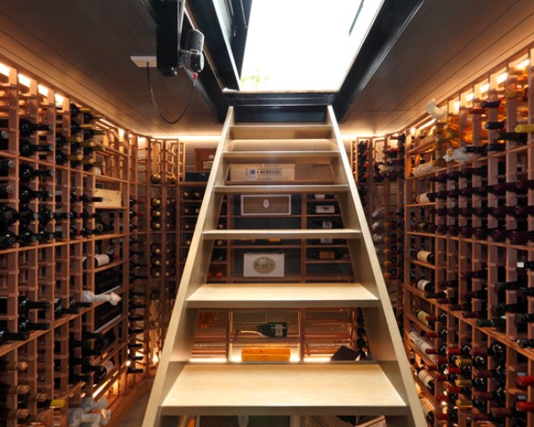 mesmerizing-wine-cellar-spiral-staircase-wooden-wine-rack-wooden-ceiling-wooden-stairs